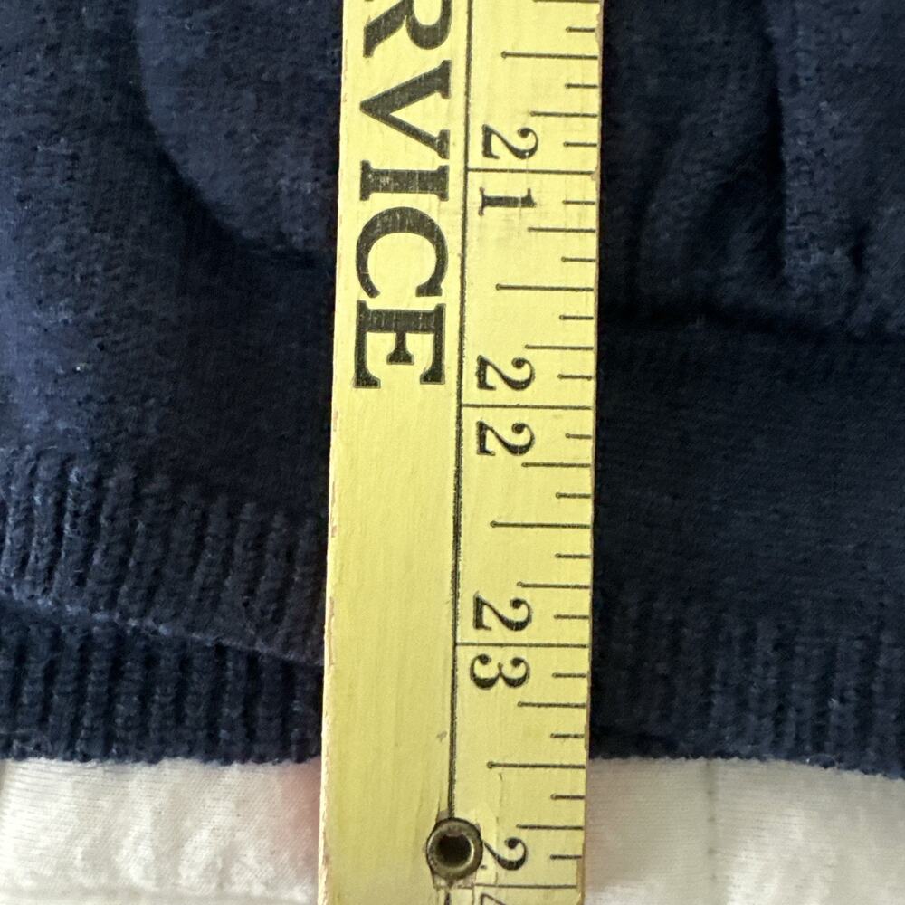 Marina Luna Sweater Womens Small Blue Merino Wool Cardigan Shawl Collar Classic - Picture 6 of 6